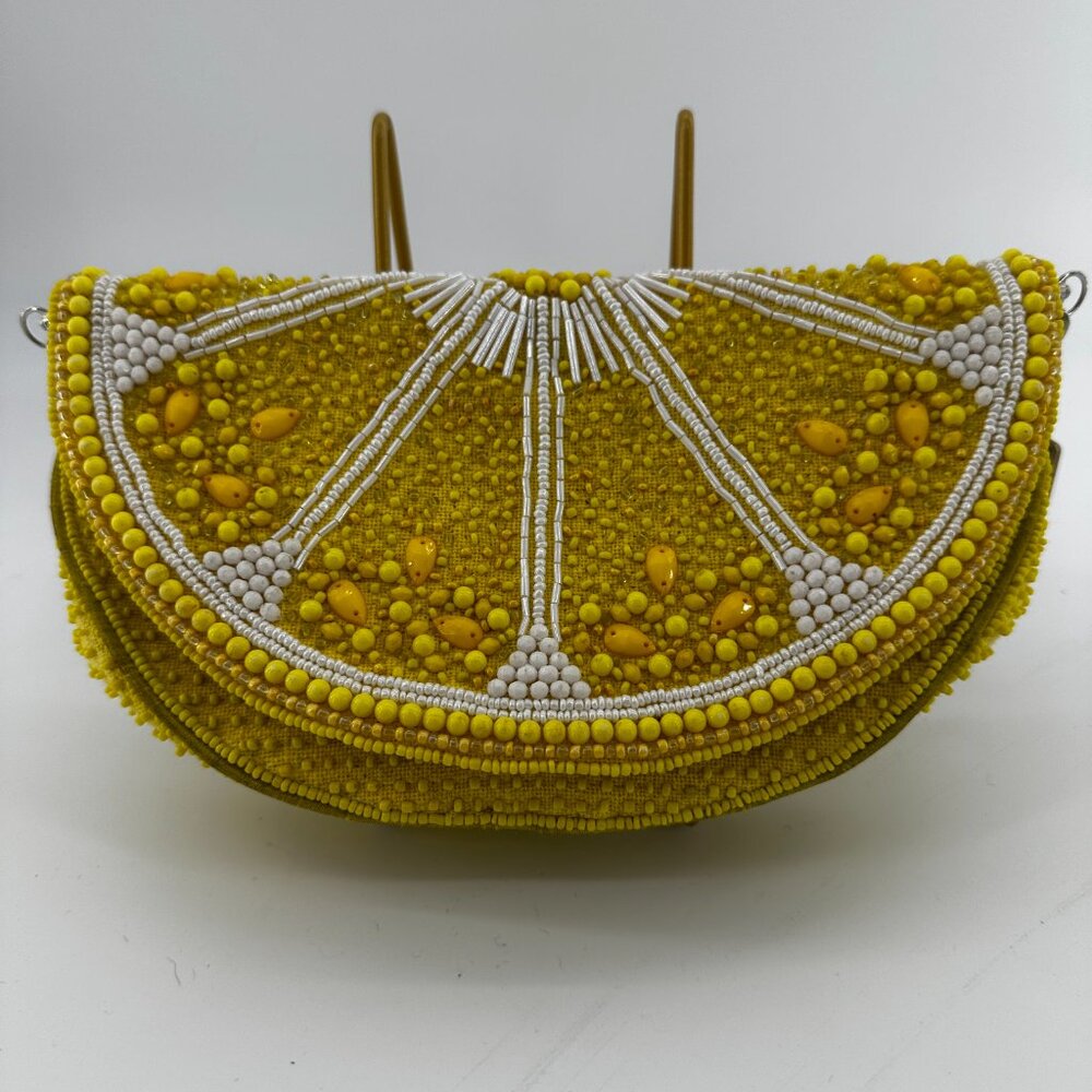 Mary Frances Tart Lemon Beaded Crossbody Bag - Picture 4 of 8